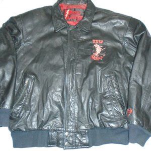 Vintage Pro Player Daniel Young UNLV Rebels Genuine Leather Jacket Coat Size XL